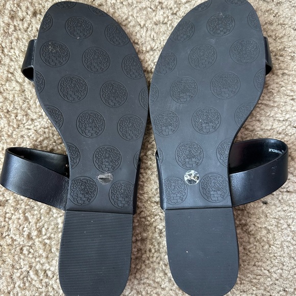 Vince Camuto women’s Tado black slip on leather sandal w/ adjustable buckle 7.5 - Picture 6 of 8